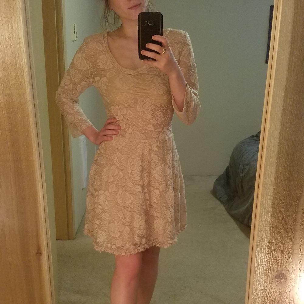 Nude Lace Dress